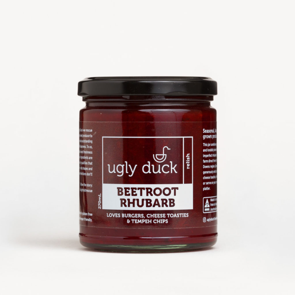 Beetroot Rhubarb Relish jar with label