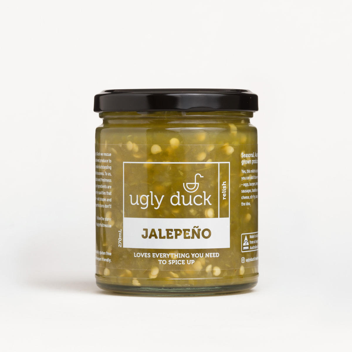 Jalapeno Relish jar with label