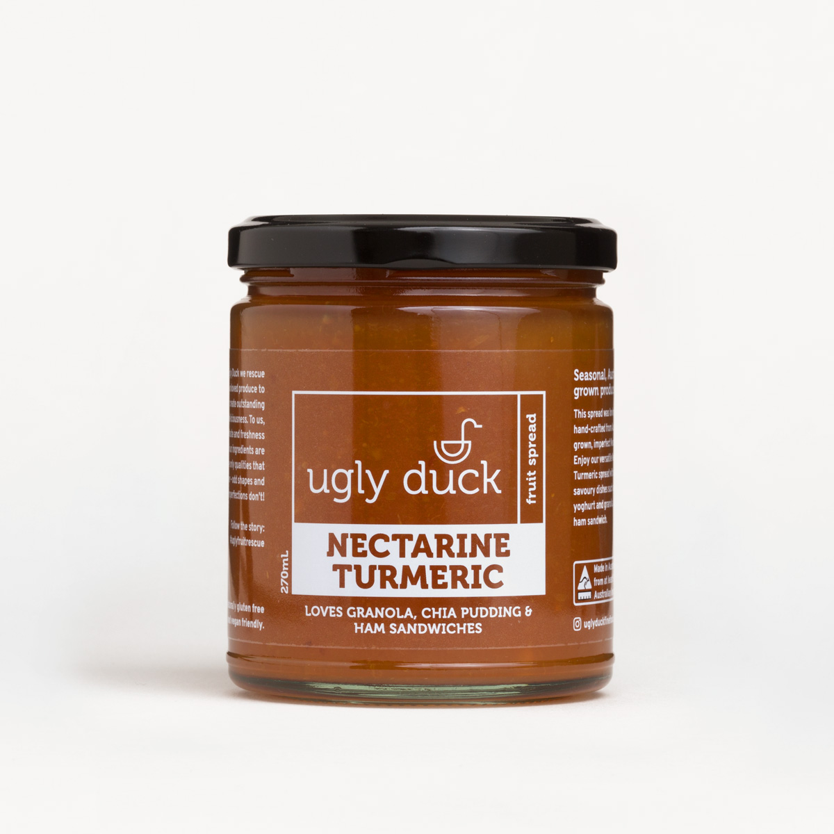 Nectarine Turmeric Spread jar with label
