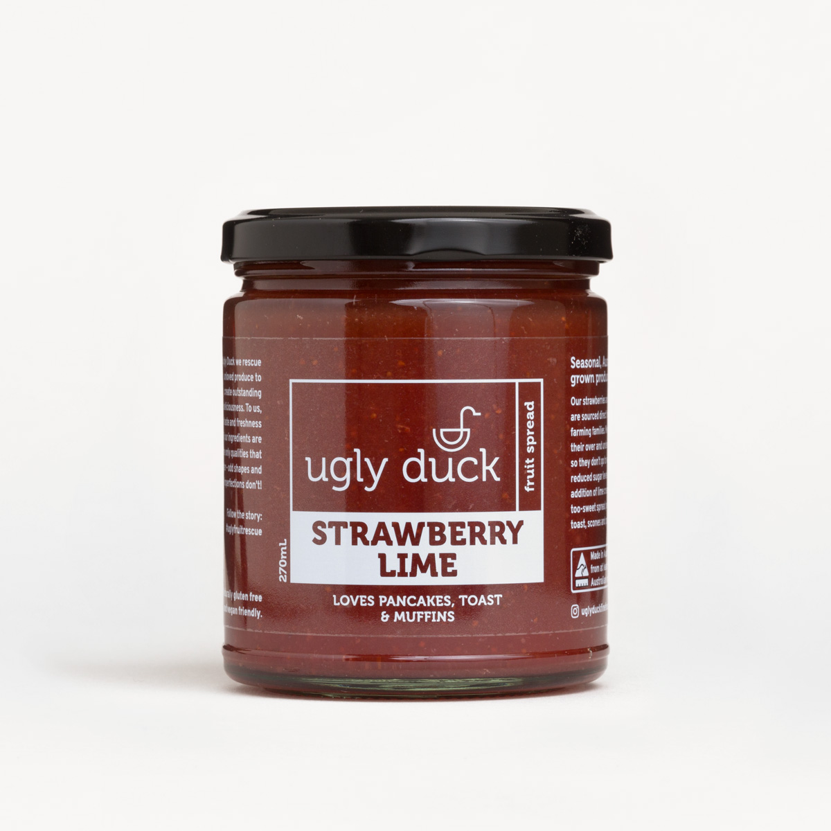 Strawberry Lime Spread jar with label